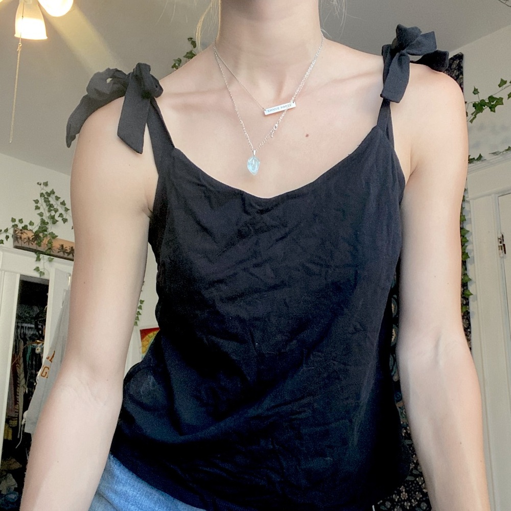 J-Crew black adjustable tank